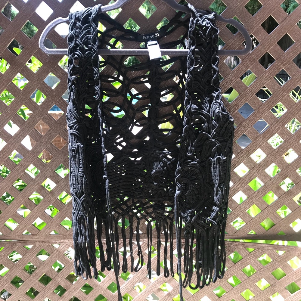 Braided tassel vest